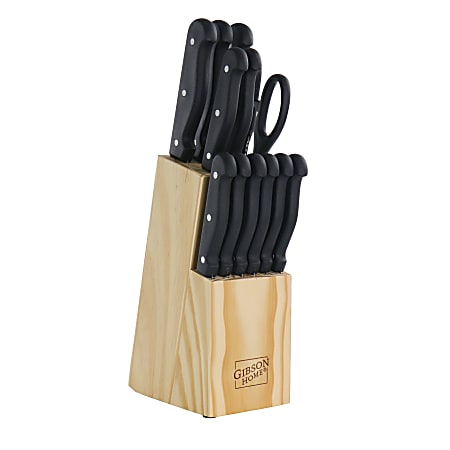 Gibson Home Westover 13-Piece Cutlery Set, Black