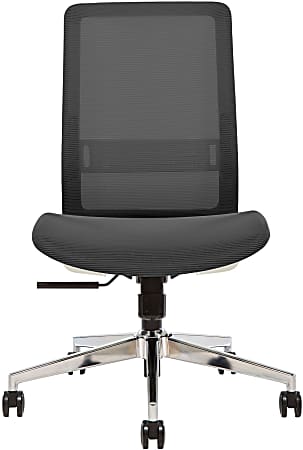 Sinfonia Sing Ergonomic Mesh Mid-Back Task Chair, Armless, White