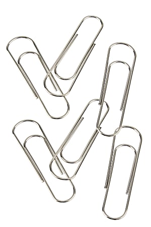 Office Depot® Brand Paper Clips, Pack Of 6, Jumbo, Silver