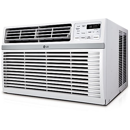 LG Window-Mounted Air Conditioner With Remote Control, 17 3/4"H x 28 1/8"W x 26"D, White