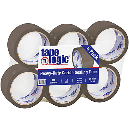 Tape Logic #700 Economy Tape, 2" x 55 Yd, Tan, Case Of 6 Rolls