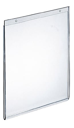 Azar Displays Wall U-Frame Vertical Sign Holders With Holes, 7" x 5-1/2", Clear, Pack Of 10 Holders