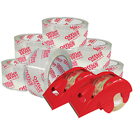 Office Depot® Brand Premium Super Clear Super Sticky Packaging Tape, 3" Core, 1 7/8" x 55 Yd., Clear, Pack Of 8