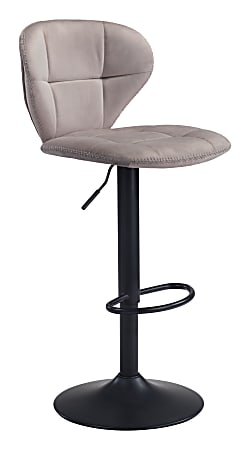 Zuo Modern Salem Bar Chair, Gray/Black