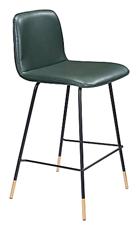 Zuo Modern Var Counter Chair, Green/Black/Gold