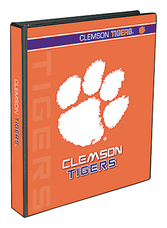 Markings by C.R. Gibson® 3-Ring Binder, 1" Round Rings, Clemson Tigers