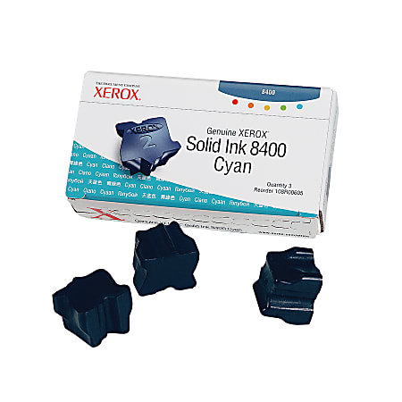 Xerox® 108R00605 Cyan Solid Ink Sticks, Pack Of 3