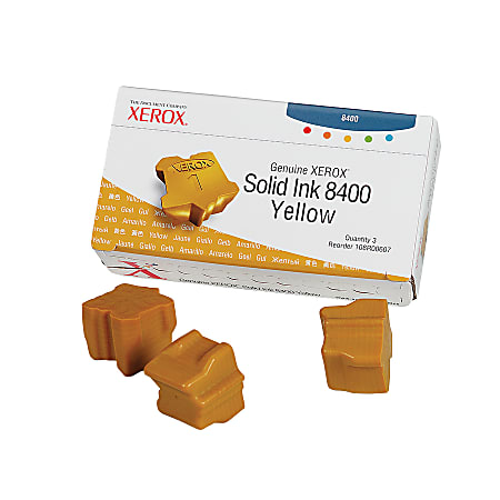 Xerox® 8400 Phaser High-Yield Yellow Solid Ink, Pack Of 3, 108R00607