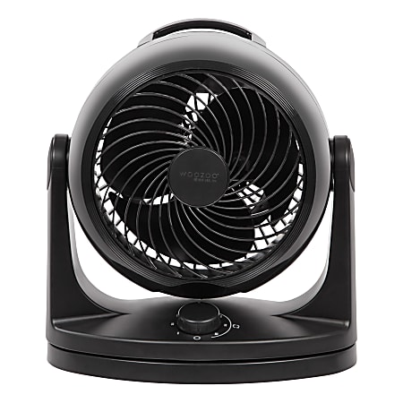 IRIS Woozoo HD18U Oscillating Circulating Fan, 12-1/4"H x 7-1/2"W x 11-7/16"D, Black