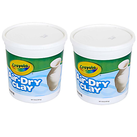 Crayola Air Dry Clay 5 Lb White Pack of 2 Tubs - Office Depot