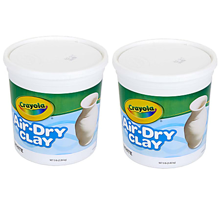 Crayola Air Dry Clay 5 Lb White Pack of 2 Tubs Office Depot