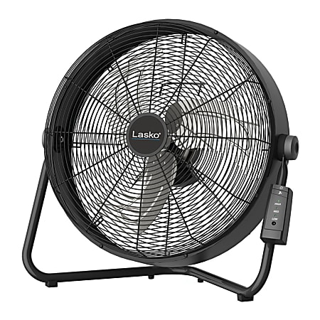 Lasko® 20" 3-Speed High Velocity Fan with Remote Control, 22"H x 7"W x 22"D, Black