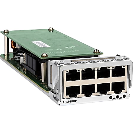 Netgear 8x100M/1G/2.5G/5G/10GBASE-T PoE+ Port Card - For Data Networking - 8 x RJ-45 10GBase-T LAN - Twisted Pair10 Gigabit Ethernet - 10GBase-T