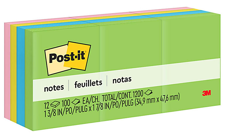 Post-it Notes, 1 3/8 in x 1 7/8