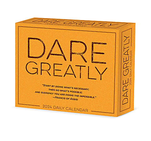 2024 Willow Creek Press Page-A-Day Daily Desk Calendar, 5" x 6", Inspirational Quotes, January To December