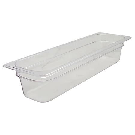 Cambro 1/2 Size Camwear Food Pan, 4" x 10" x 20 7/8", Clear