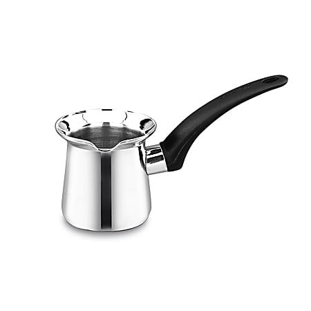 Korkmaz Orbit Stainless Steel Turkish Coffee Pot, 12 Oz, Silver