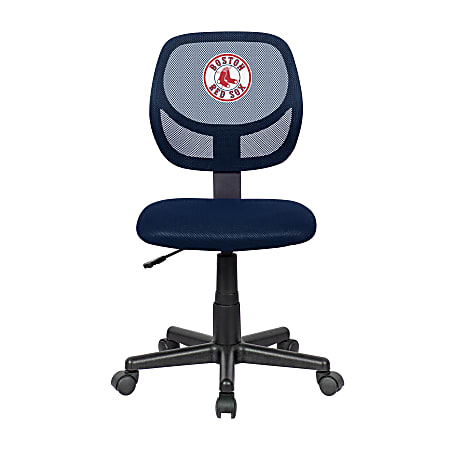 Imperial MLB Mesh Mid-Back Armless Task Chair, Boston Red Sox