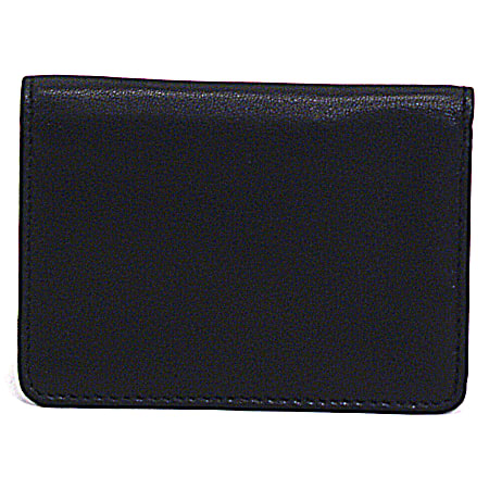 Samsonite® Leather Business Card Holder, 4 1/16" x 3" x 1/2", Black