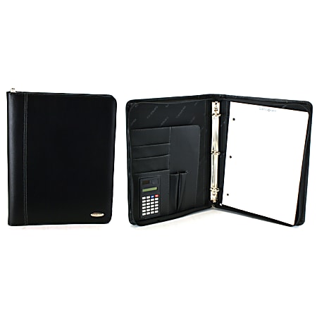Zip-Around Padfolio, Vinyl, 14 1/2 x 2 1/2 x 11 1/2, Black Zip-Around Padfolio, Vinyl, 14 1/2 x 2 1/2 x 11 1/2, Black
