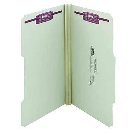 Smead® Guide Height Pressboard Folders With SafeSHIELD®