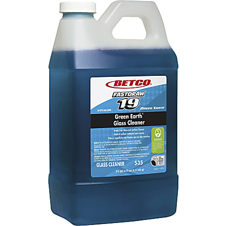Betco Green Earth Glass Cleaner - FASTDRAW 19 - Concentrate Liquid - 67.6 fl oz (2.1 quart) - Pleasant ScentBottle - 1 Each - Blue