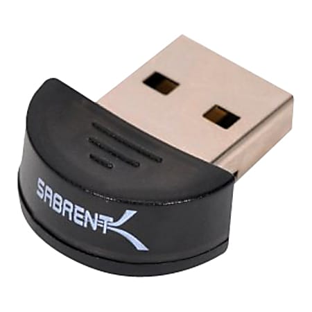 SABRENT BT-USBT Micro Wireless Bluetooth USB 2.0 Dongle - V2.0 (3Mbps Data Transfer)