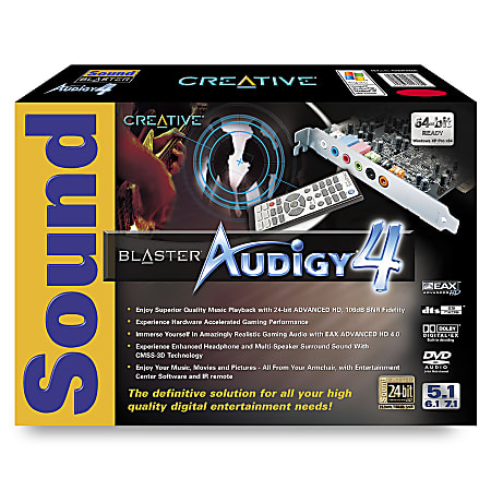 Creative® Sound Blaster® Audigy® 4 Sound Card, 7.1 Channel