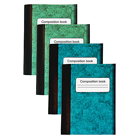 Sparco Composition Books - 80 Sheets - 4.3" x 3.3" - Multi-colored Cover - Sturdy Cover, Durable - 4 / Pack