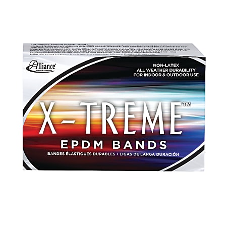 Alliance Rubber X Treme File Bands Black 1 Lb Box 200 Bands per