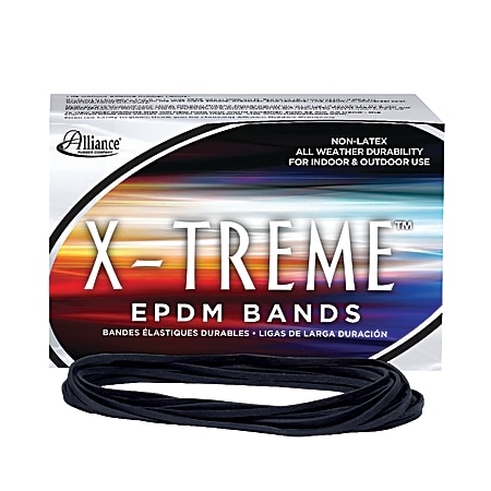Alliance® Rubber X-Treme™ File Bands, Black, 1 Lb