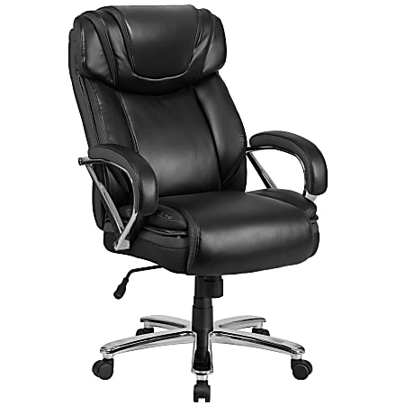 Flash Furniture Hercules Bonded LeatherSoft™ High-Back Big And Tall Ergonomic Office Chair, Black/Gray