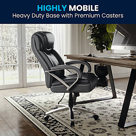 Genuine leather office chair big and tall deals
