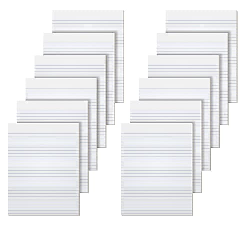 TOPS™ The Legal Pad™ Glue-Top Writing Pads, 8 1/2" x 11", Narrow Ruled, 50 Sheets, White, Pack Of 12 Pads