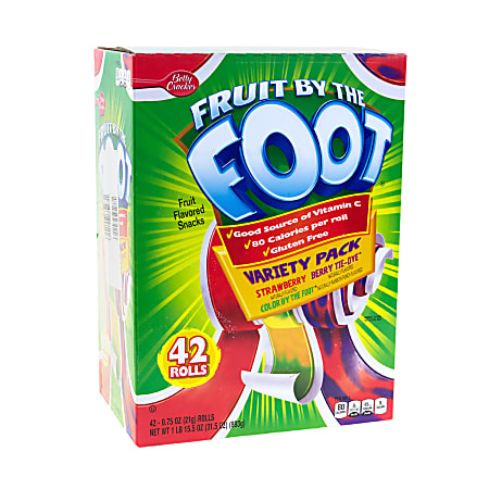 Fruit By The Foot Variety Pack, 0.75-Oz Rolls, Box Of 42