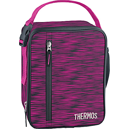 Thermos® Upright Insulated Lunch Bag, 9-3/16"H x 7-3/16"W x 3-5/16"D, Pink