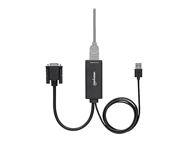 Manhattan VGA And USB To HDMI Converter, Black, 152426