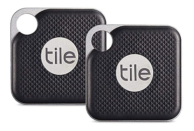 Tile Pro Item Trackers, Black, Pack Of 2 Trackers, RT-15002