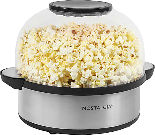 Nostalgia Electrics Stirring Speed Popcorn Popper, Silver