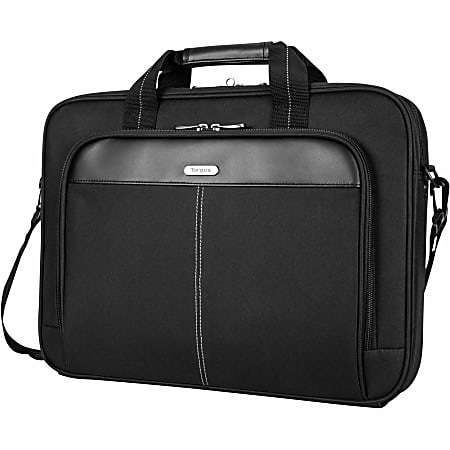 Targus TCT027US Carrying Case (Briefcase) for 15.6" to 16" Notebook - Black - TAA Compliant - Shock Absorbing - Polyester Body - Trolley Strap, Handle, Shoulder Strap - 12.8" Height x 3.3" Width - 4.49 gal Volume Capacity - 1 Pack