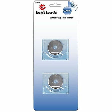 Carl® K-28 Straight-Cut Heavy-Duty Rotary Trimmer Blades, Pack Of 2