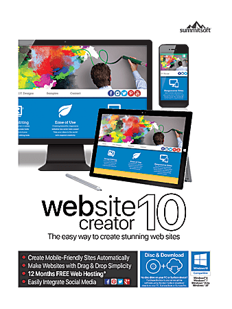 Summitsoft® Website Creator 10, Disc