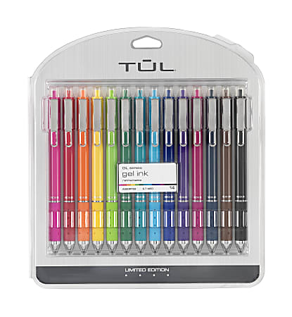Tul Retractable Gel Pens, Medium Point, 0.7 Mm, Assorted Barrel Colors,  Assorted Candy Ink Colors, Pack Of 14 Pens 14 ct