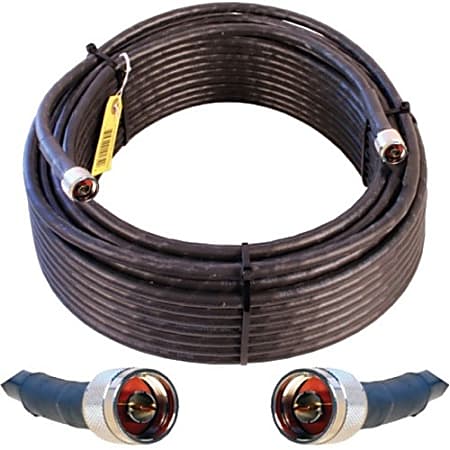 WilsonPro 100 ft. Wilson-400 Ultra Low-Loss Cable - 100 ft Coaxial Antenna Cable for Antenna - First End: 1 x N-Type Male Antenna - Second End: 1 x N-Type Male Antenna - Black