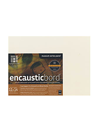 Ampersand Encausticbord, 11" x 14", 1/4", White, Pack Of 2