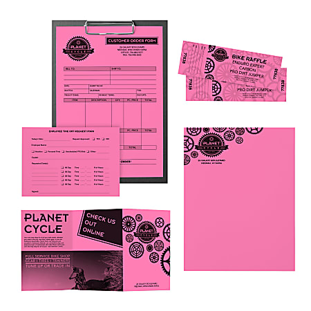 Astrobrights® Color Multi-Use Printer & Copy Paper, Pulsar Pink, Letter ...