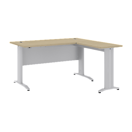 BBF Sector 60" x 60" Rectangular L-Desk, 30"H x 59 1/2"W x 58 11/16"D, Natural Maple, Standard Delivery Service