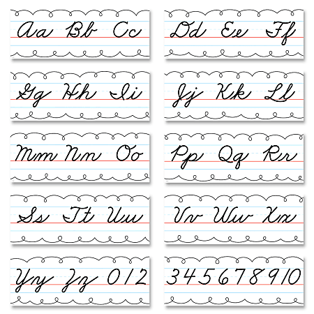 Creative Teaching Press® Cursive Alphabet Line 10-Piece Bulletin Board Set