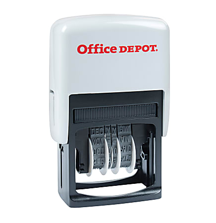 Office Depot Brand Date Line Dater Stamp Self Inking with