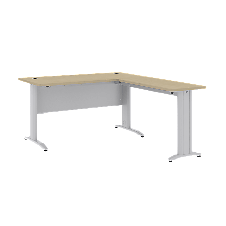 BBF Sector 60" x 72" Rectangular L-Desk, 30"H x 59 1/2"W x 71 1/2"D, Natural Maple, Standard Delivery Service